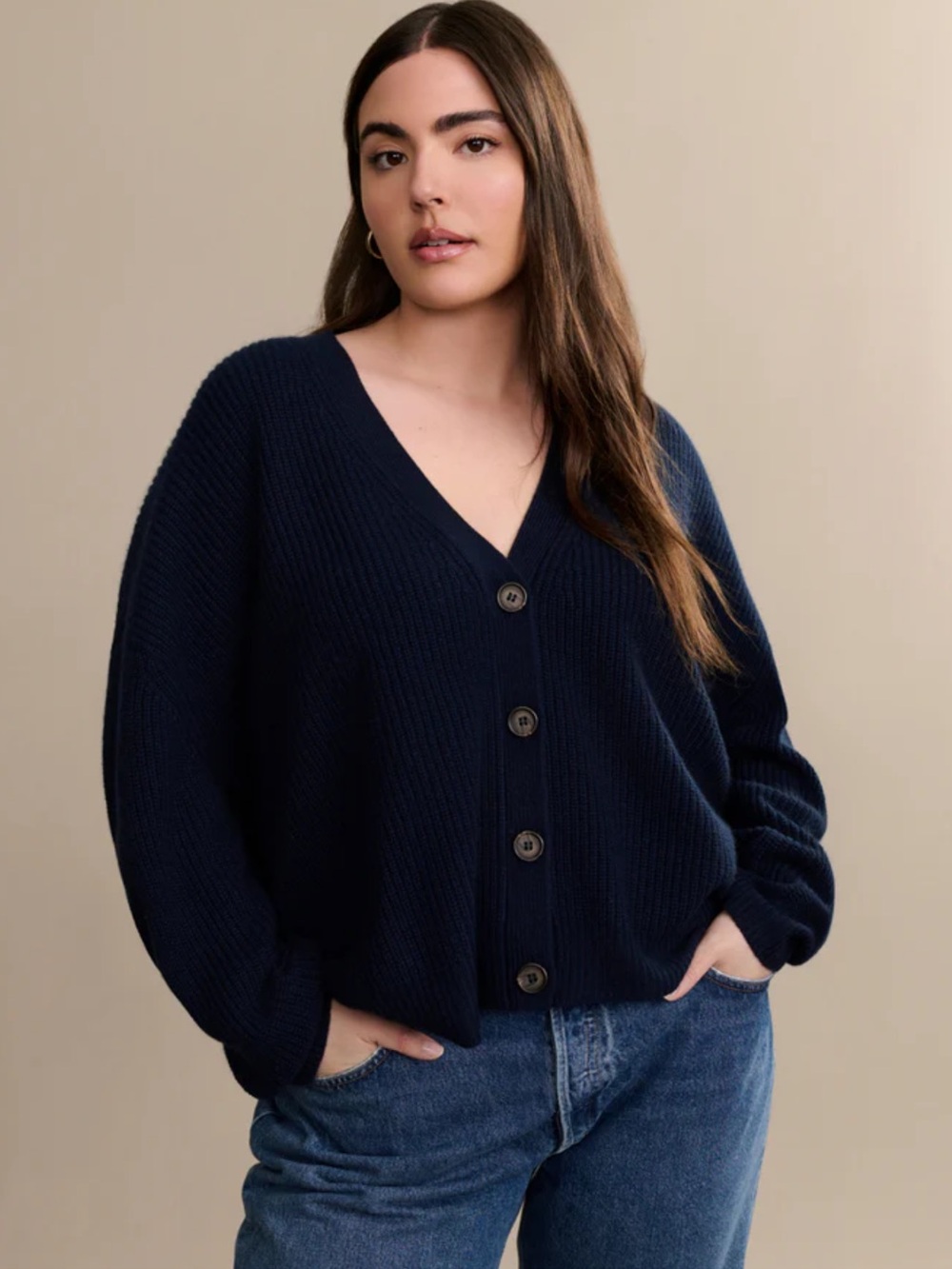 Jenni Kayne Crop Cocoon Cardigan, Navy, XXS, NWT